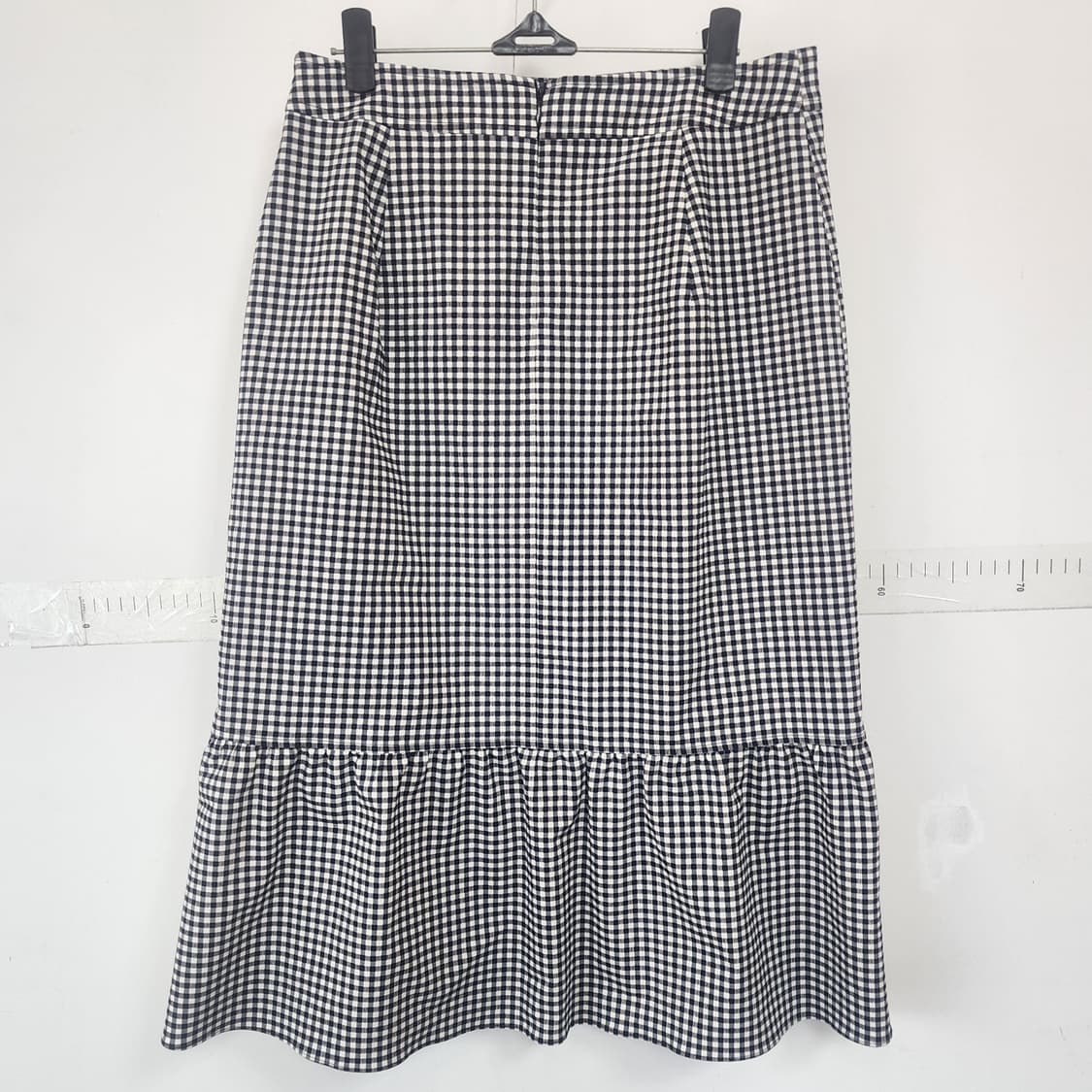 지고트 깅엄체크 버튼 플레어 스커트 상품이미지8