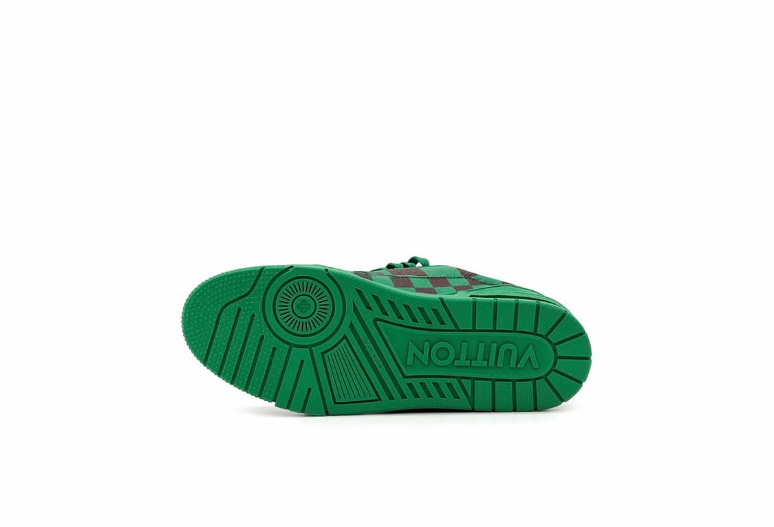 [9.5] 루이비통 남성 LV 트레이너 퍼렐 다미에 팝 스니커즈 그린 상품이미지5