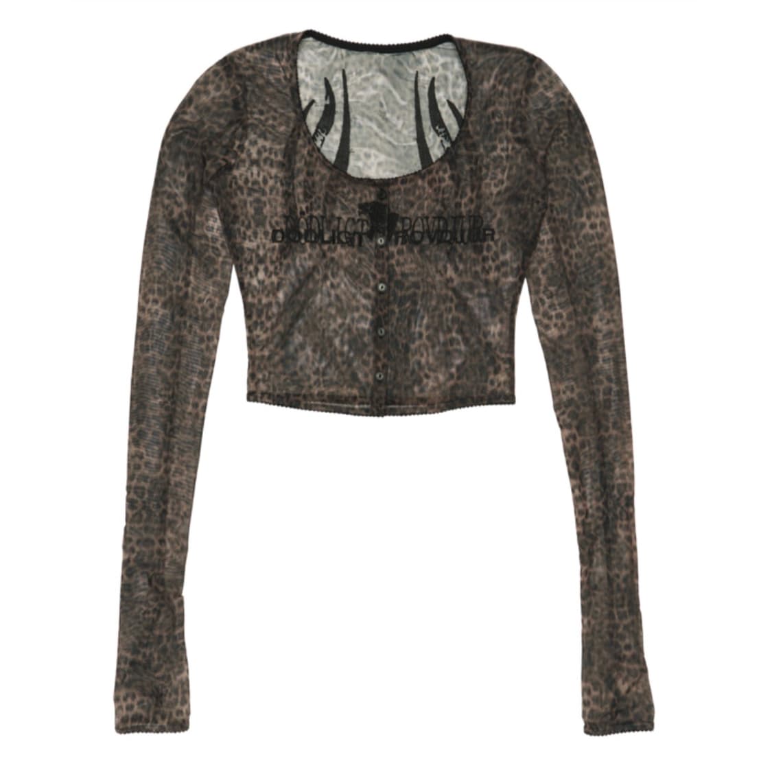 604service 레오파드 매쉬 가디건 상품이미지2