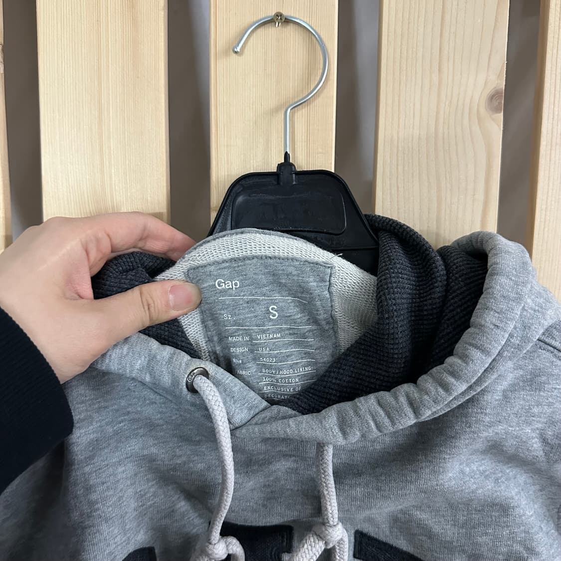 (M) GAP 갭 뉴욕 그레이 후드티 상품이미지6