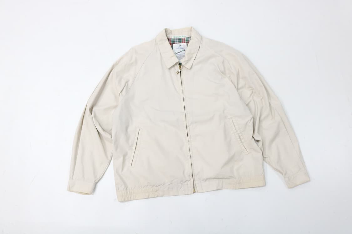 그레이엄 힐 빈티지 체크 라이닝 베이지 드리즐러 자켓 (L) 상품이미지2