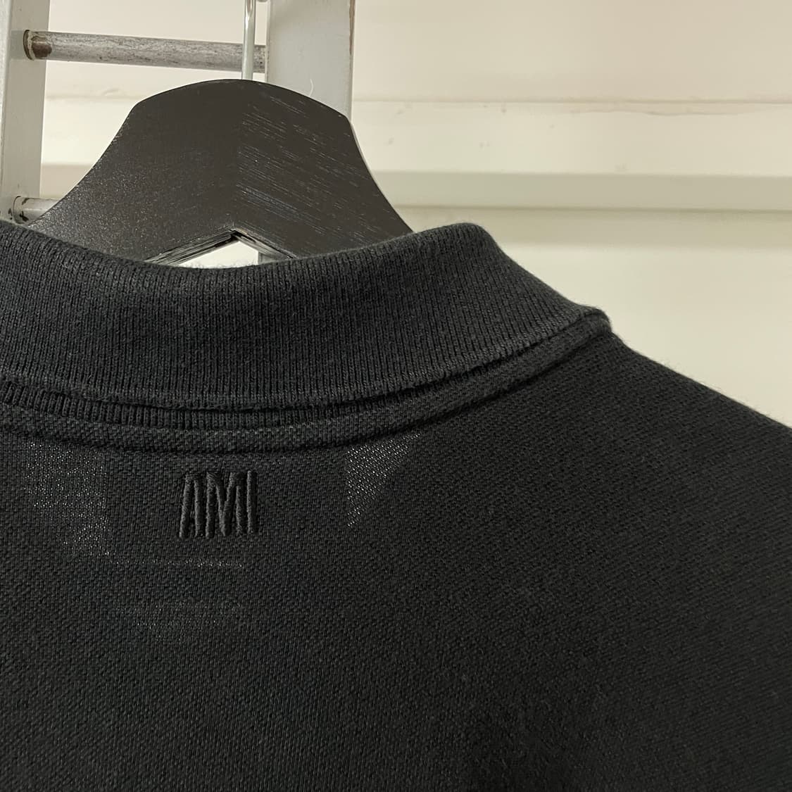AMI 아미 PK 반팔 카라티 블랙 XL 상품이미지7