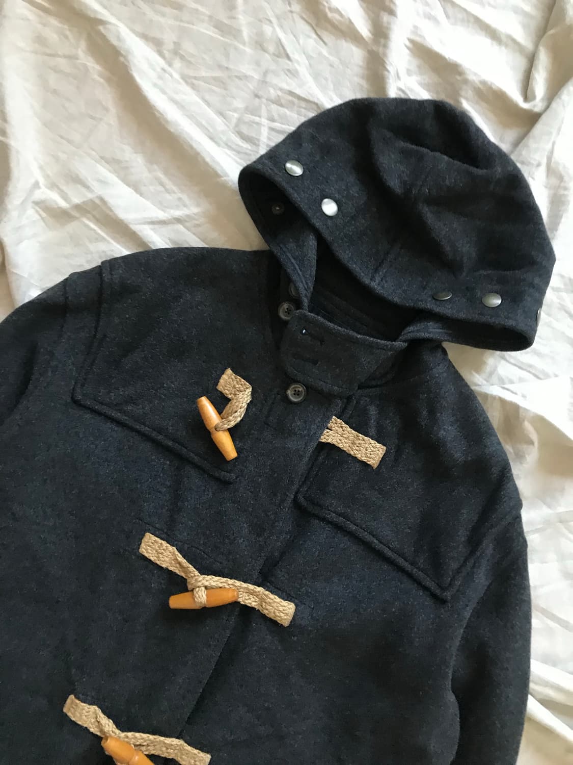 폴로 랄프로렌 00년대 올드스쿨 차콜 떡볶이 롱코트 상품이미지7