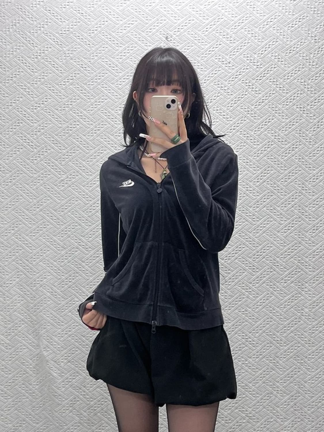 나이키 캐주얼 스포티 스트릿 펑크 벨벳 후드집업 XL C11354 상품이미지2