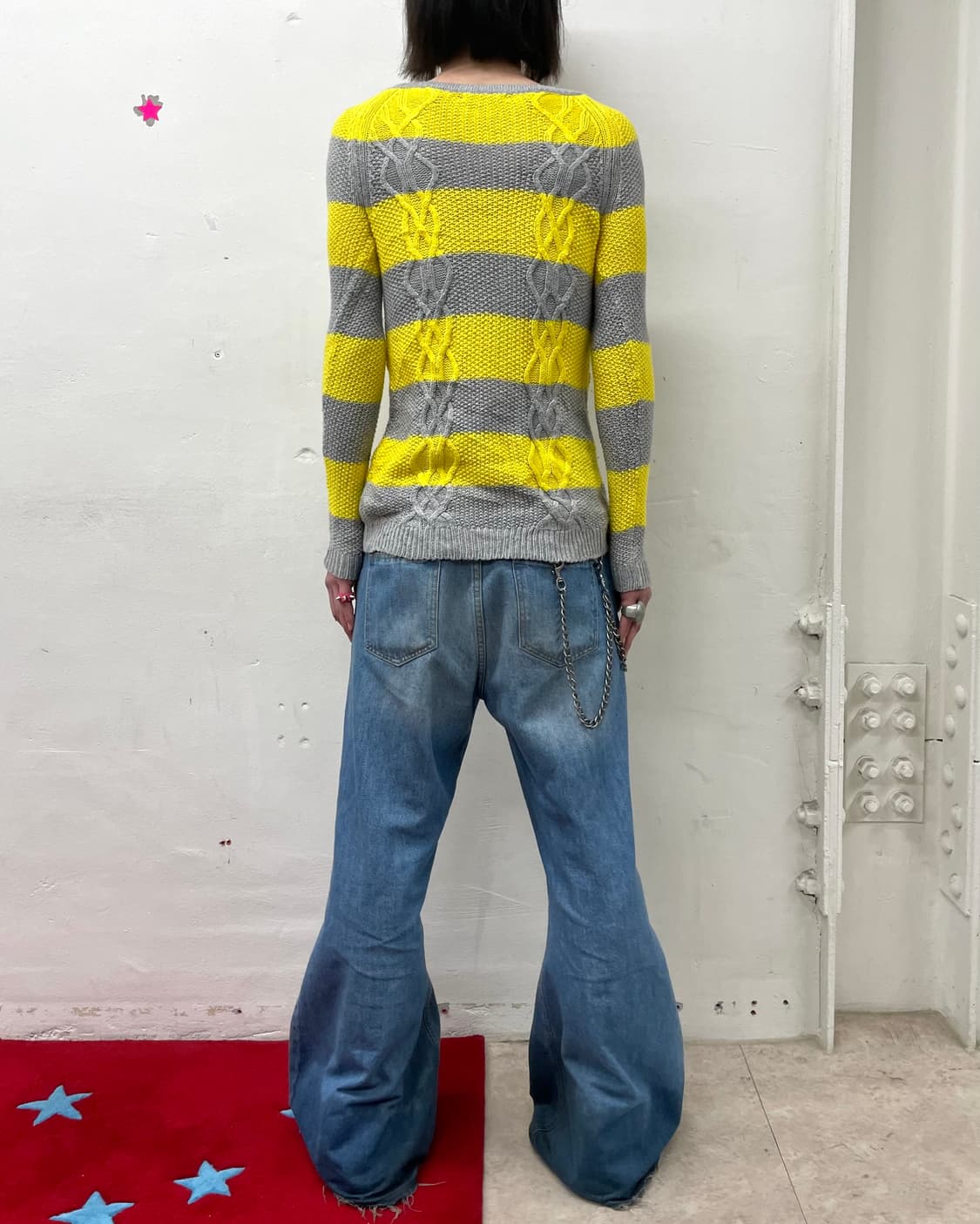  Yellow & Grey Stripe Knitwear  상품이미지4