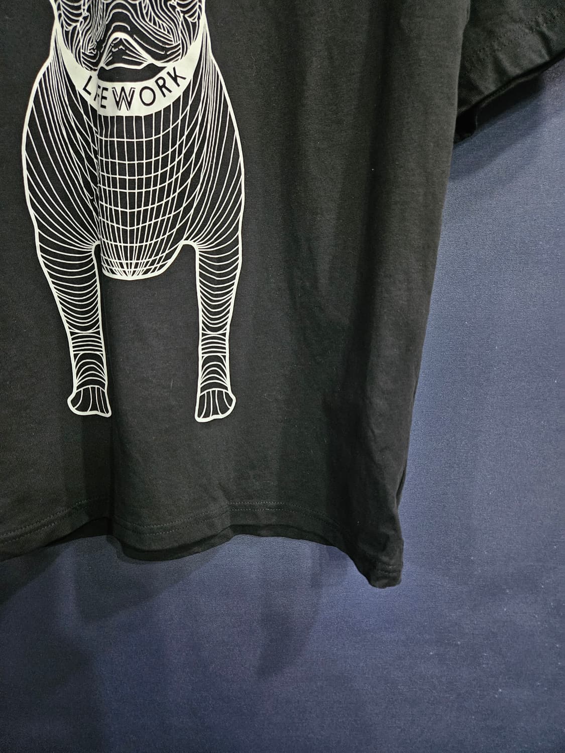 라이프워크 프린팅 블랙 남성 오버핏 95 반팔티  상품이미지5