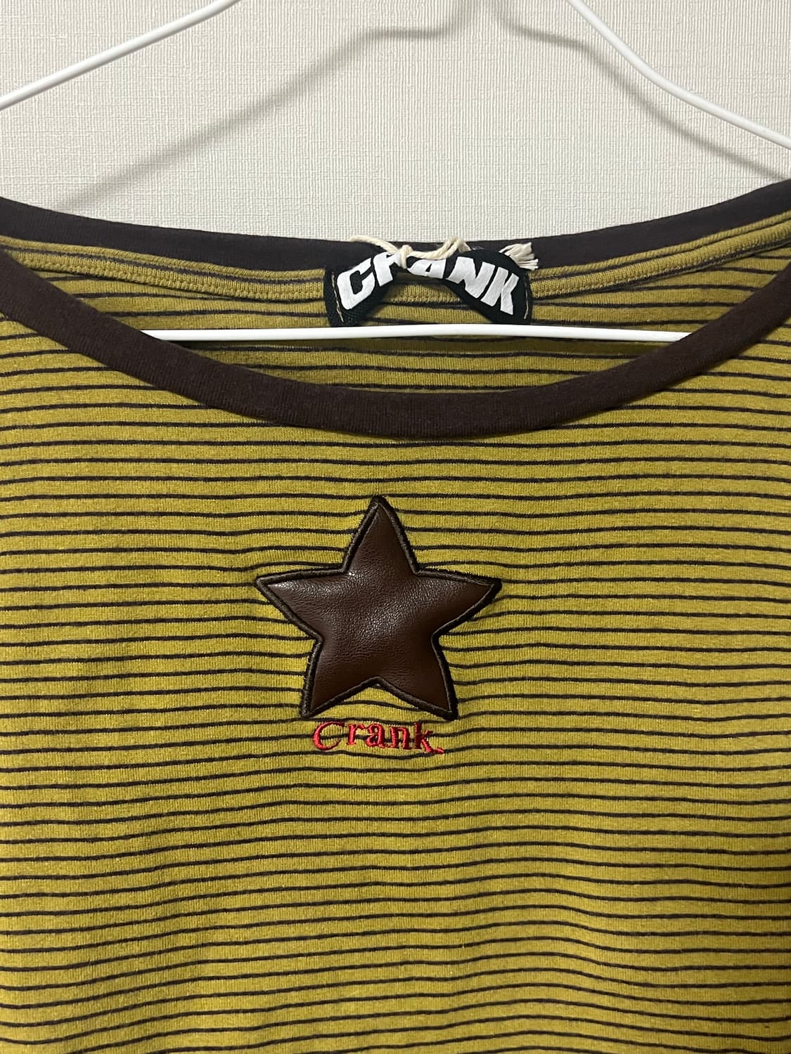 크랭크 스트라이프 보트넥 탑_카키 상품이미지4