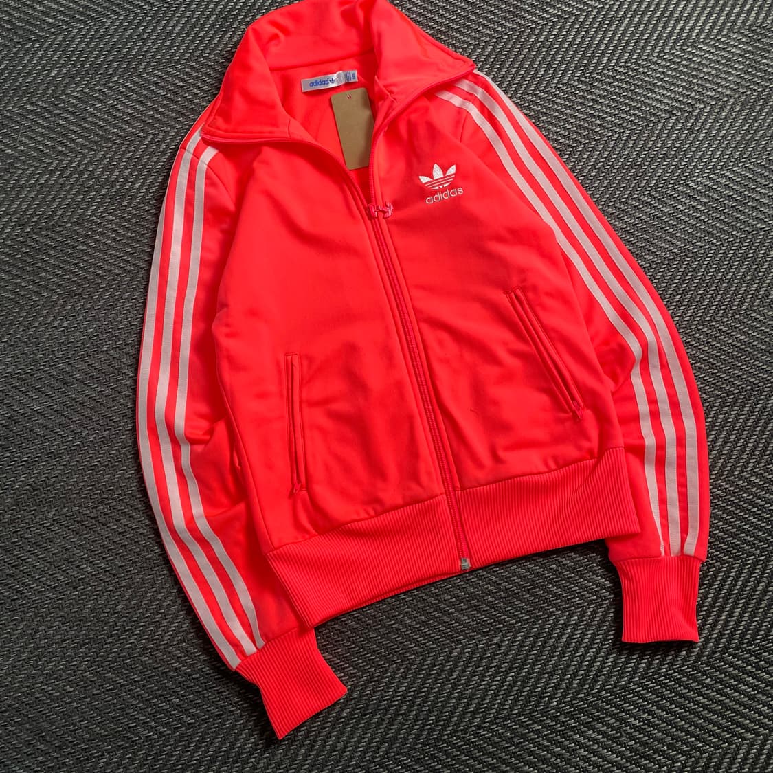 아디다스 우먼스 파이어버드 빅로고 네온 핑크 트랙탑 져지o 5037 상품이미지4