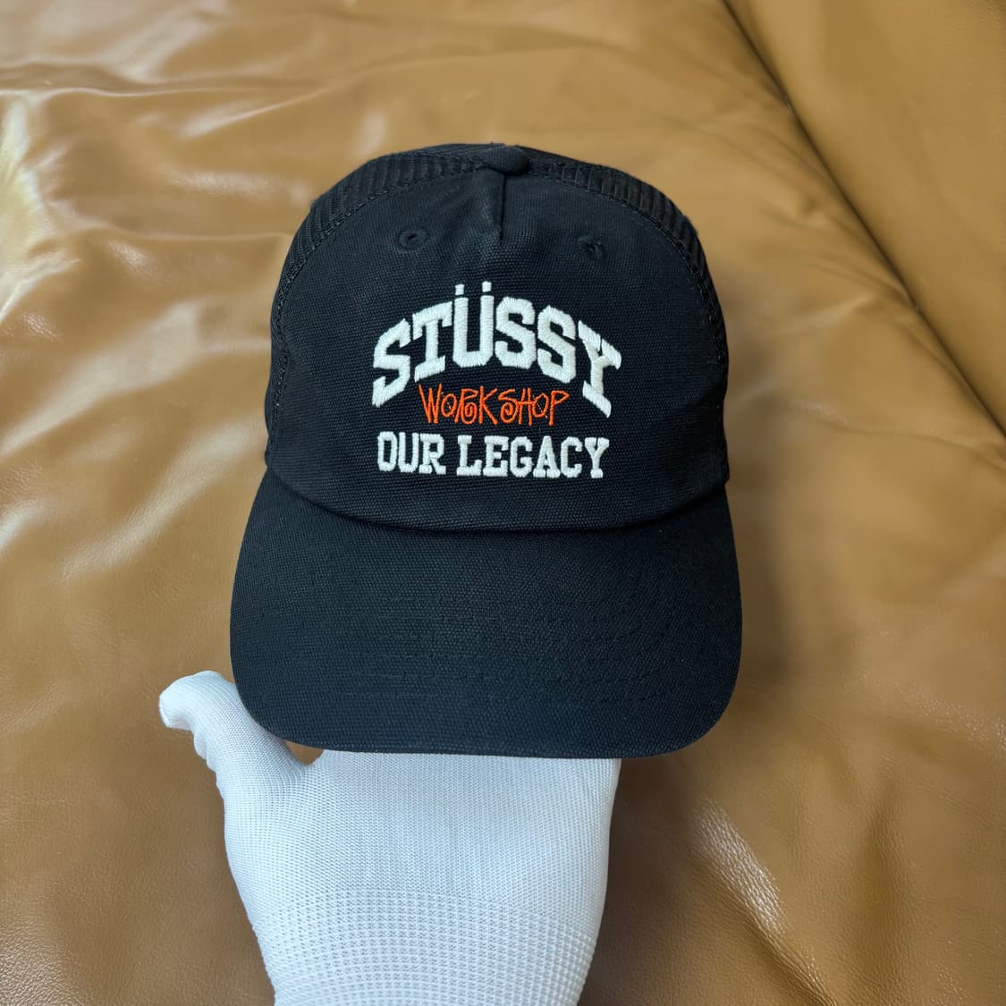 스투시 아워레가시 6패널 볼캡 모자 메쉬 워시드 블랙 상품이미지2