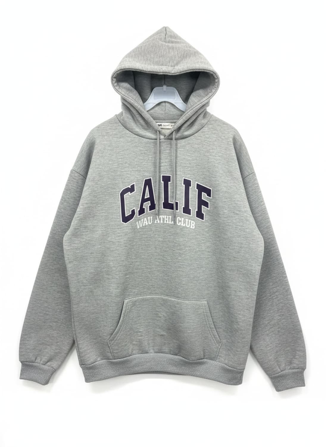 회색 오버핏 남여 공용 후드티 상품이미지2