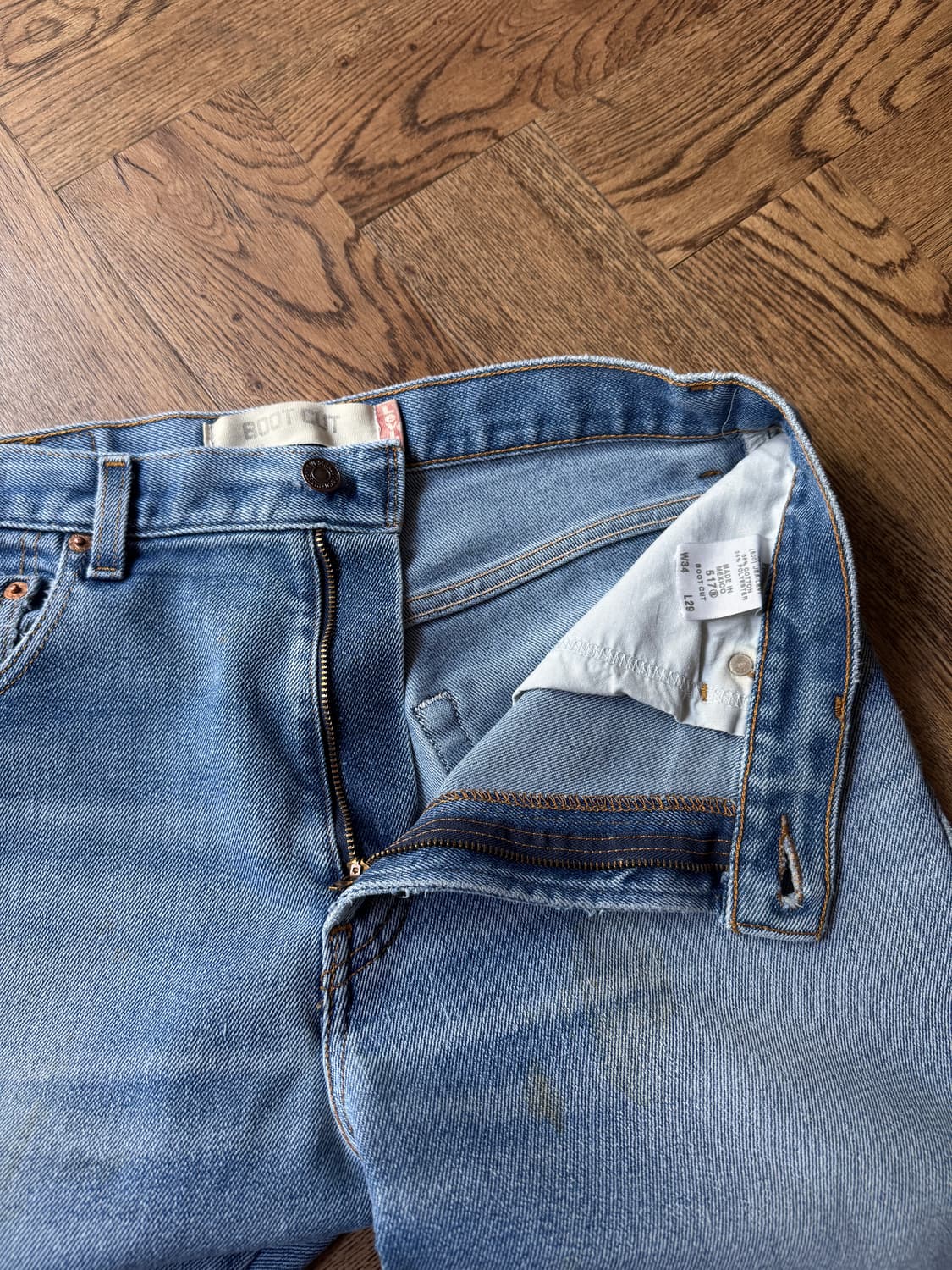 [31]00's 리바이스 517 빈티지 페이딩 스트레치 플레어진 F63 상품이미지7
