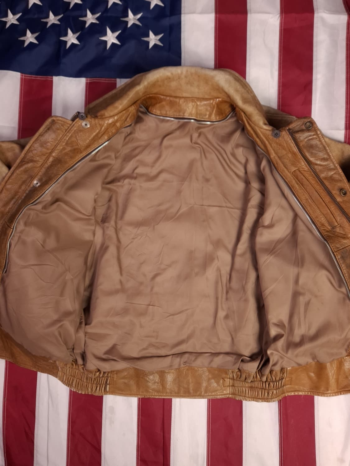 90's 빈티지 리얼레더 항공자켓 상품이미지7