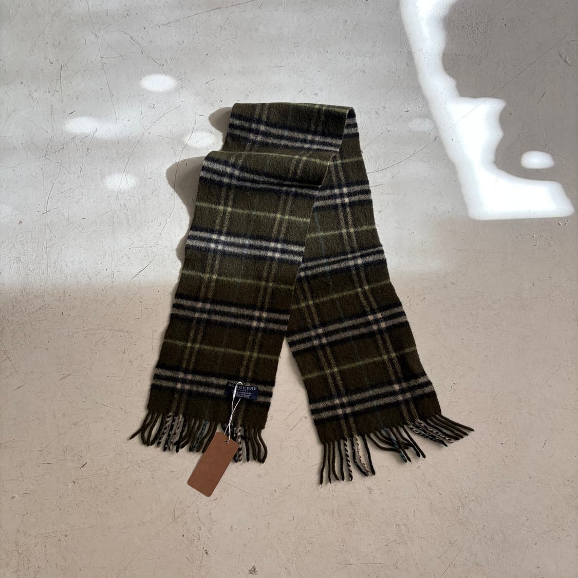 90s 버버리 숏 빈티지 울 머플러 OS 상품이미지3