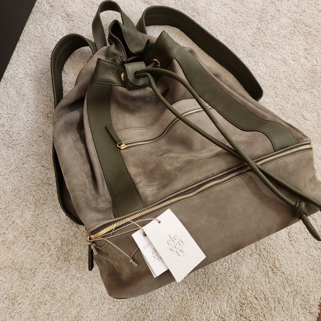 Eleventy 일레븐티 이탈리안 최고급 사슴가죽 스웨이드 럭색 백팩 상품이미지4