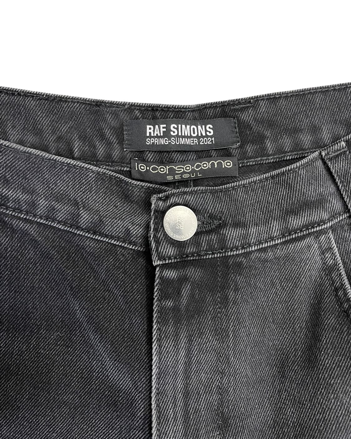 라프시몬스 21SS 블랙 와이드 레그 데님진 상품이미지9