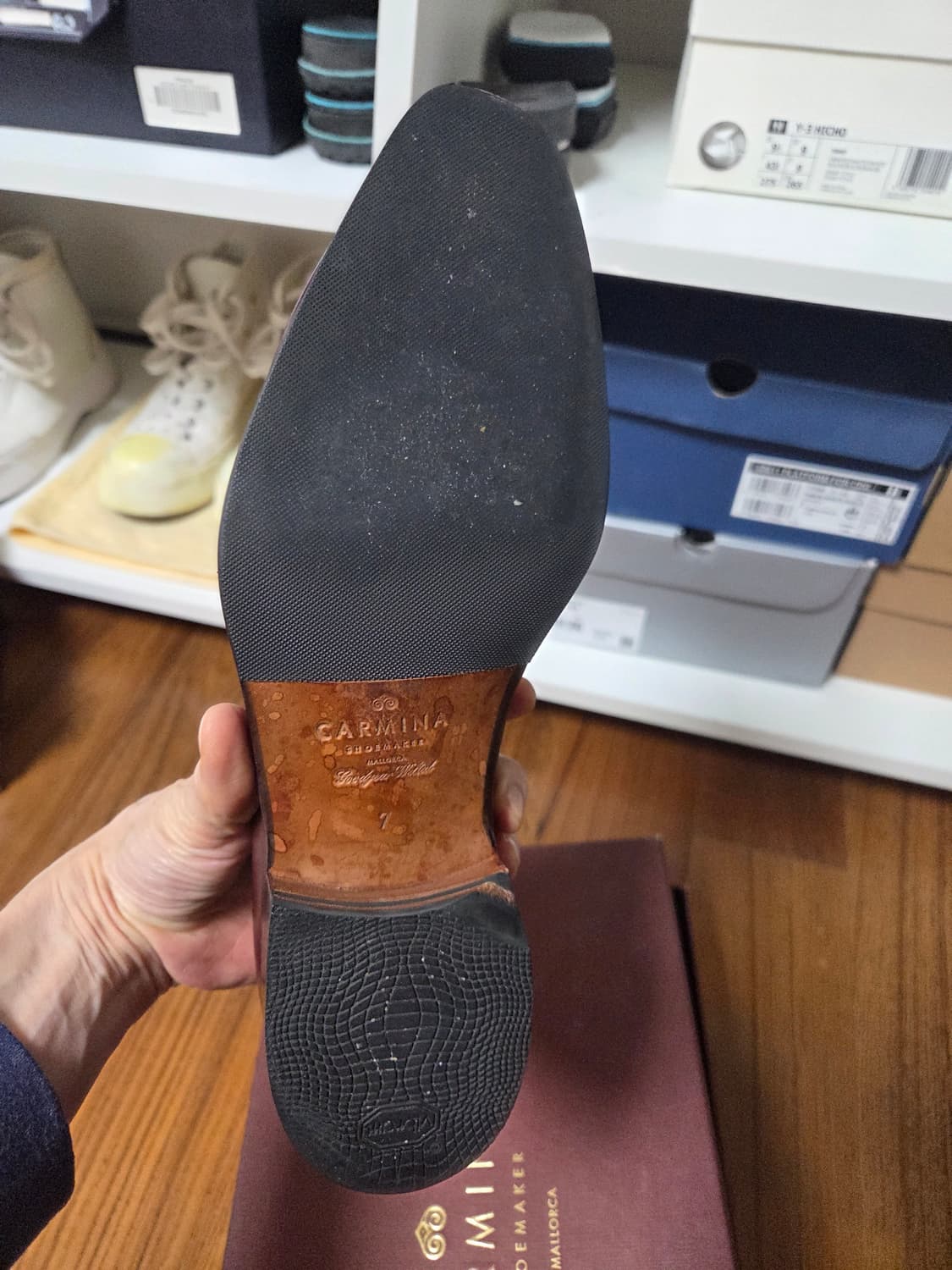 Carmina 버건디 레더 로퍼 260mm 상품이미지4