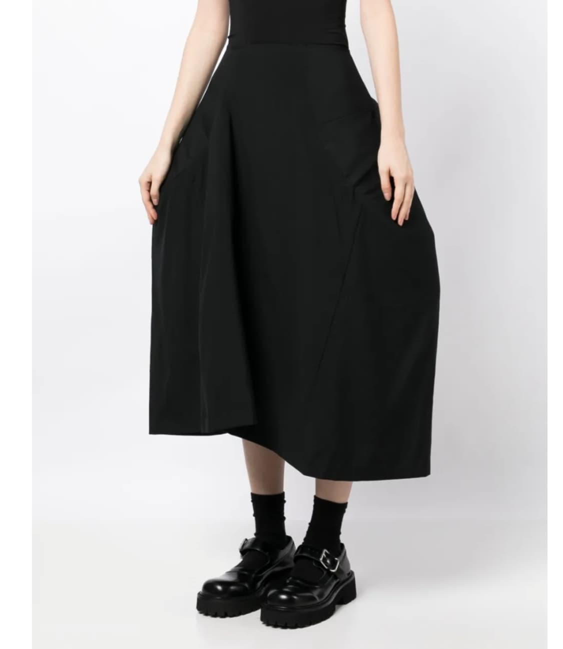 꼼데가르송 패널 울 미디 스커트 xs 상품이미지4