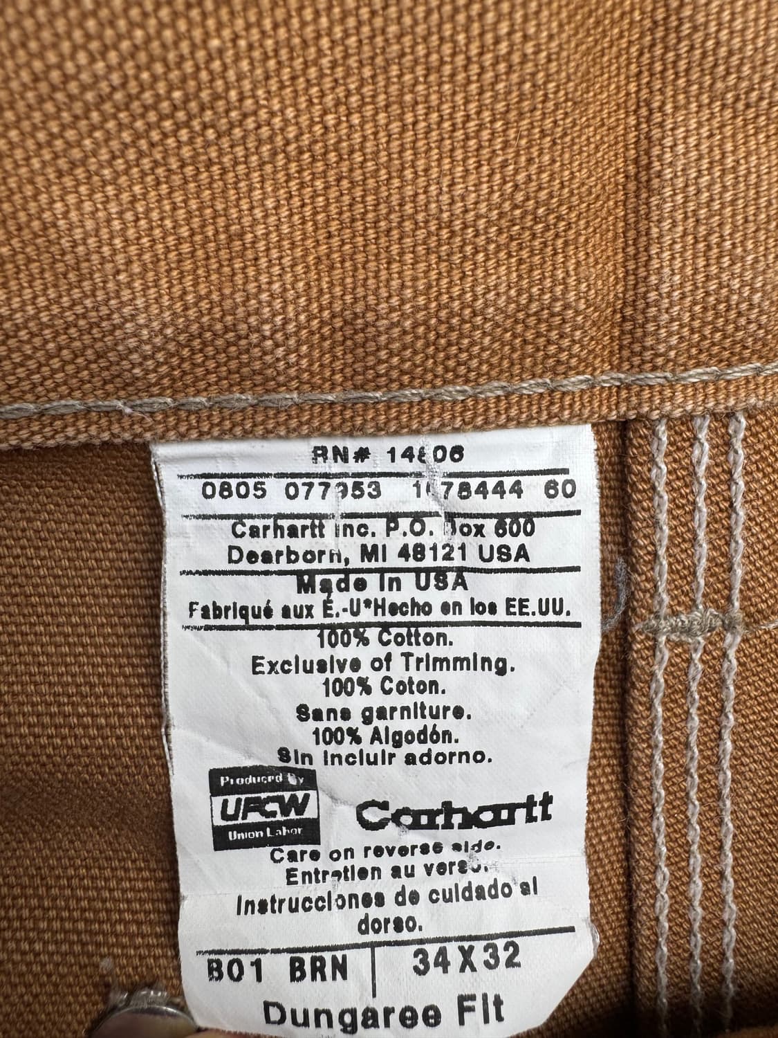 00’s carhartt 더블니 팬츠 made in usa 상품이미지2