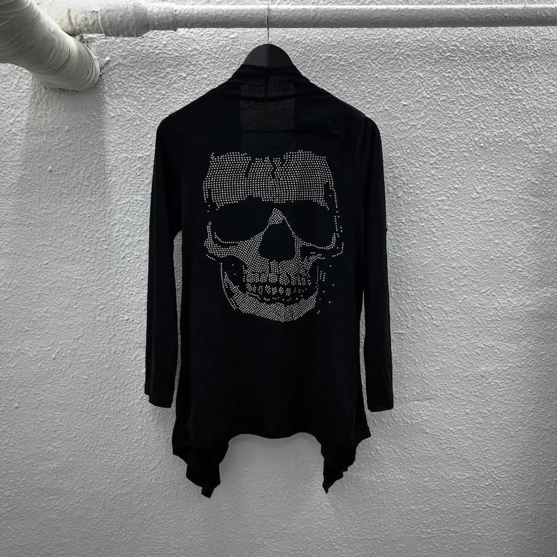 Skull back printing cardigan 상품이미지1