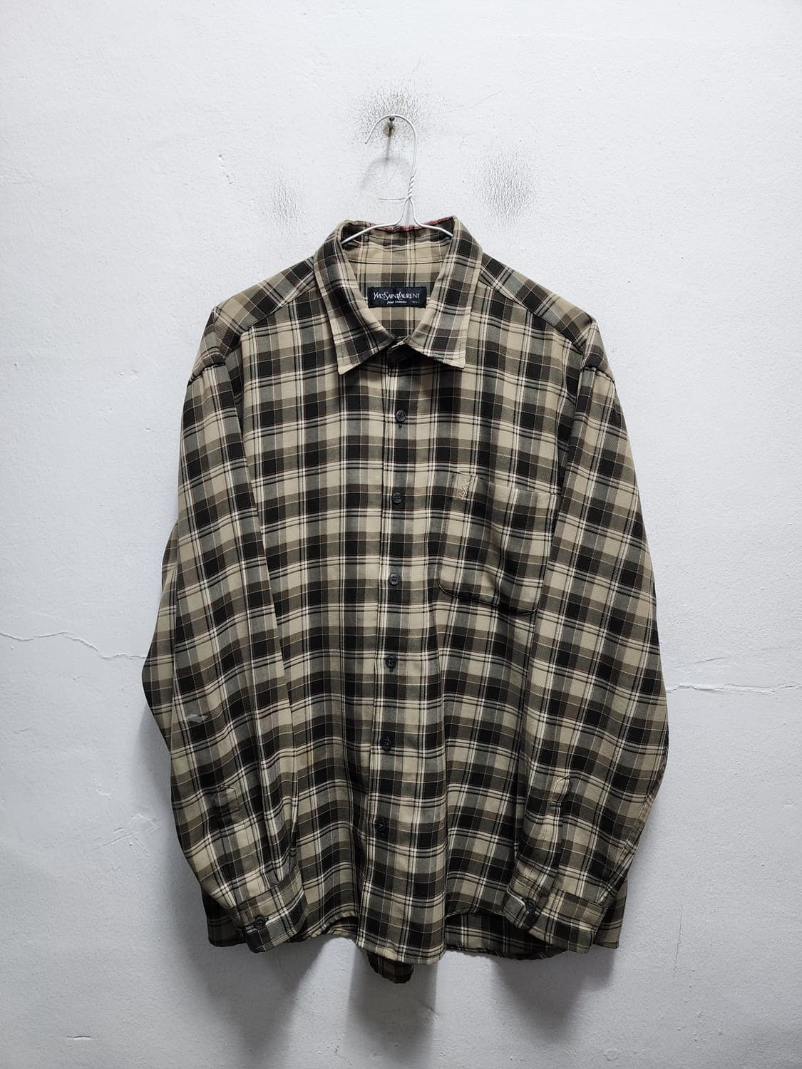 입생로랑 YSL 빈티지 체크 셔츠  상품이미지1