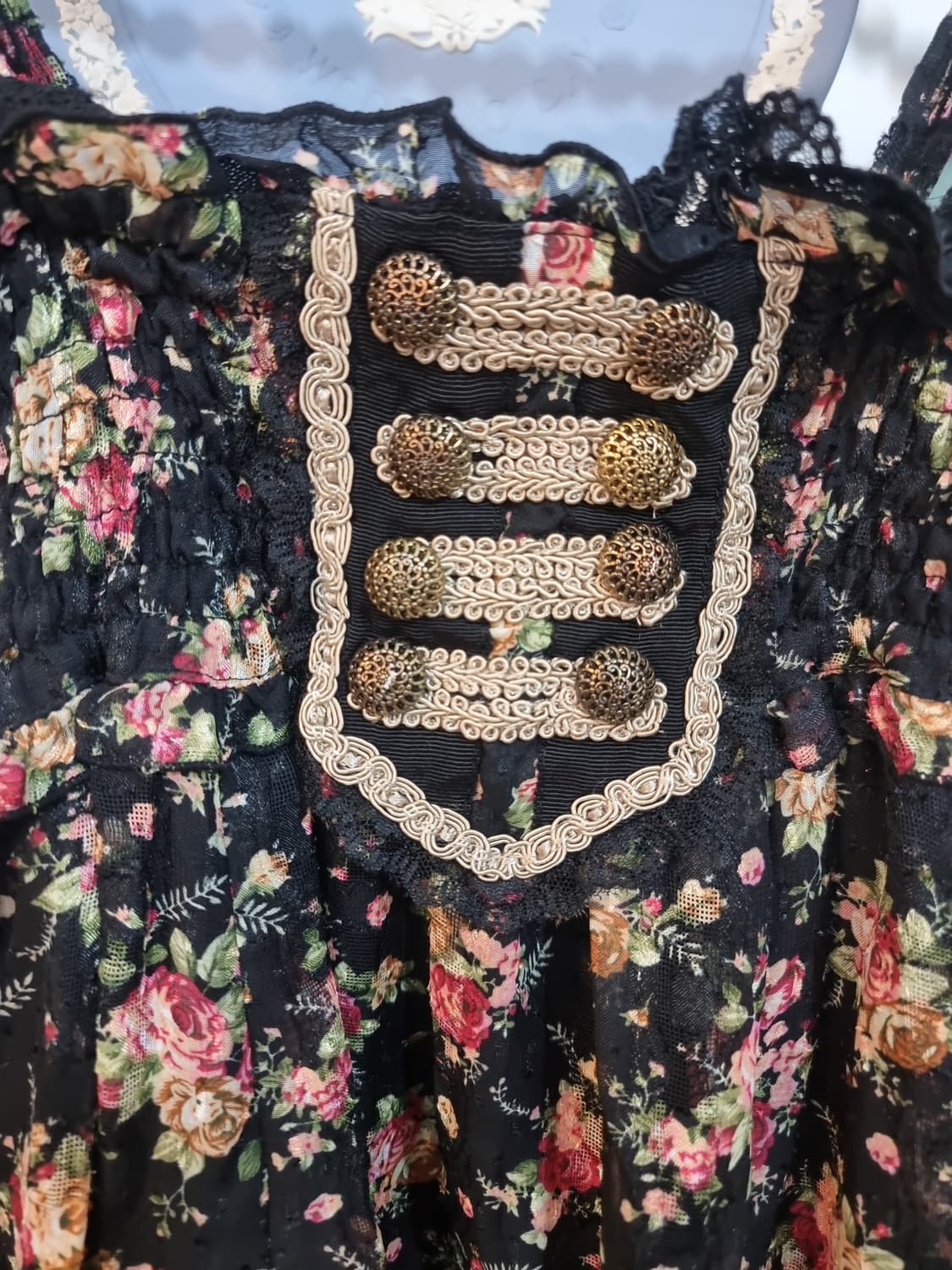 axes femme 로즈 플라워 레이스 끈원피스 상품이미지3