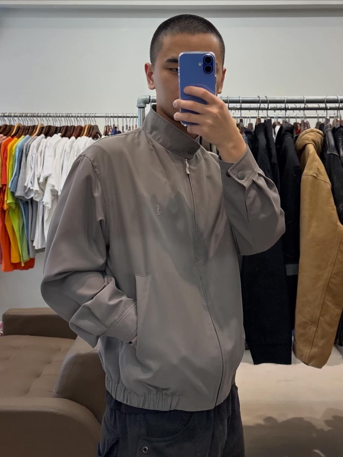 90s 입생로랑 블루종 자켓 상품이미지5