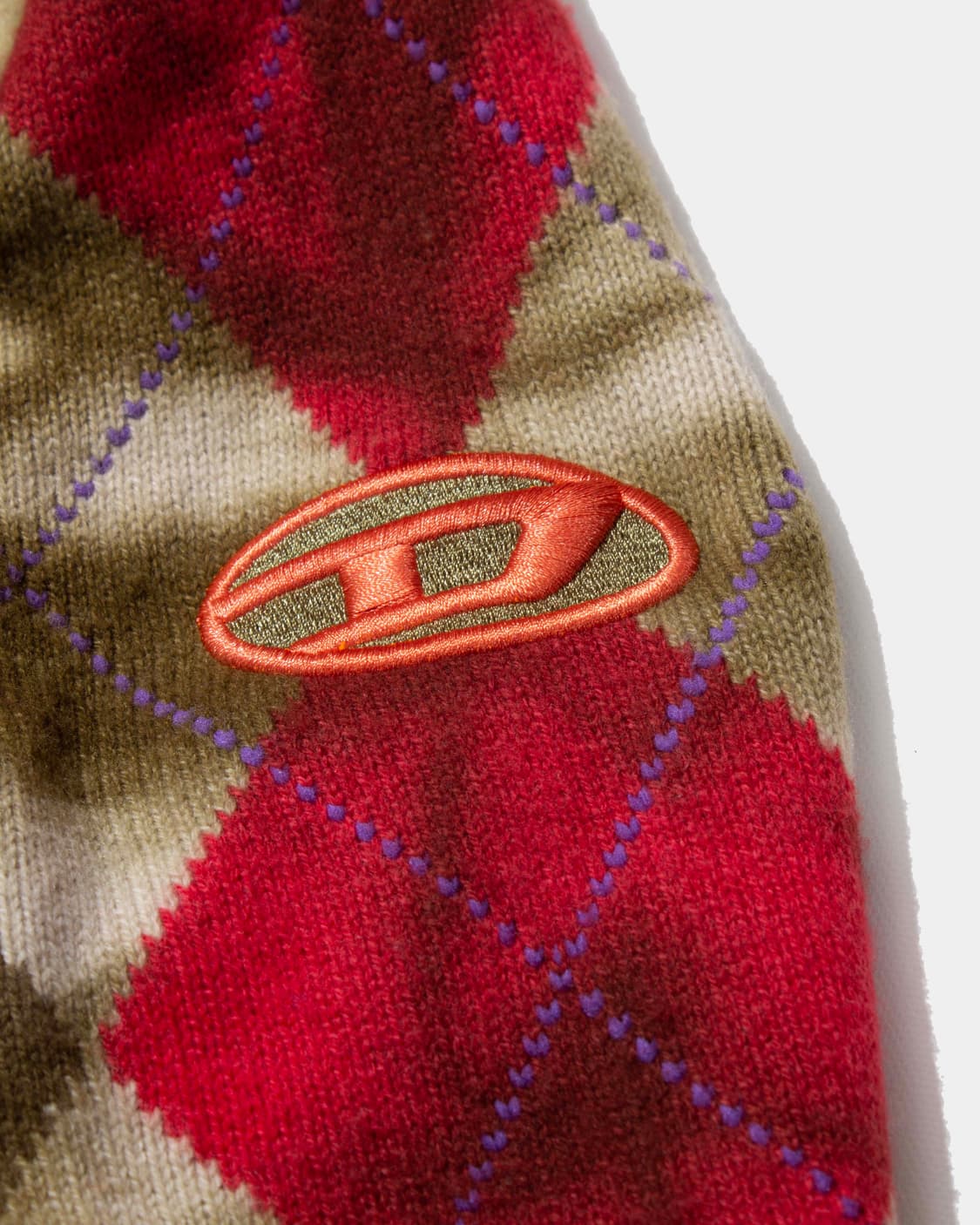 DIESEL 디젤 22FW 아가일 타이다이 염색 니트 상품이미지4