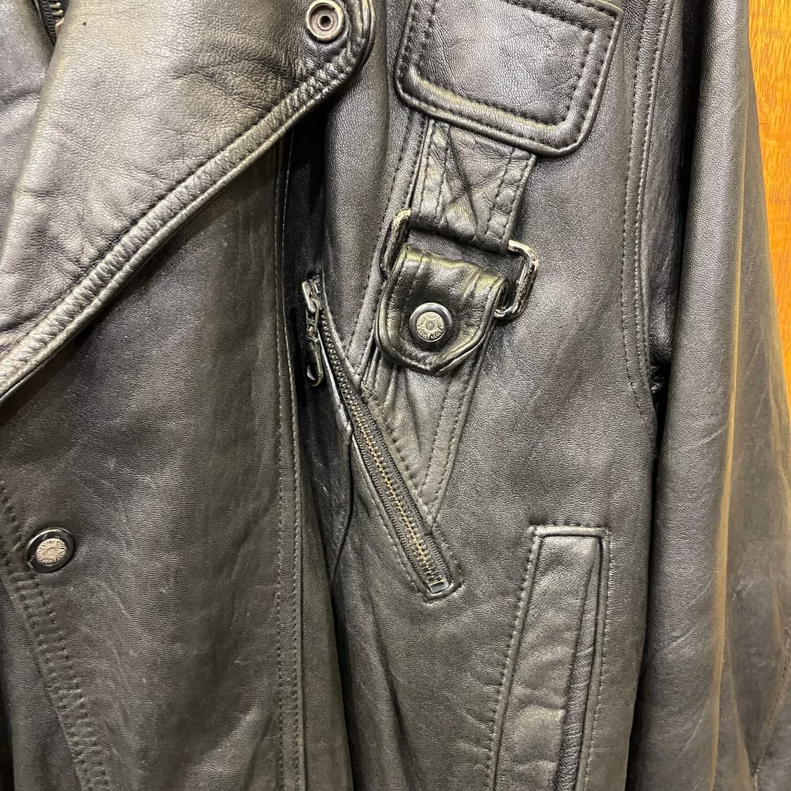90's vintage leather jacket 상품이미지4