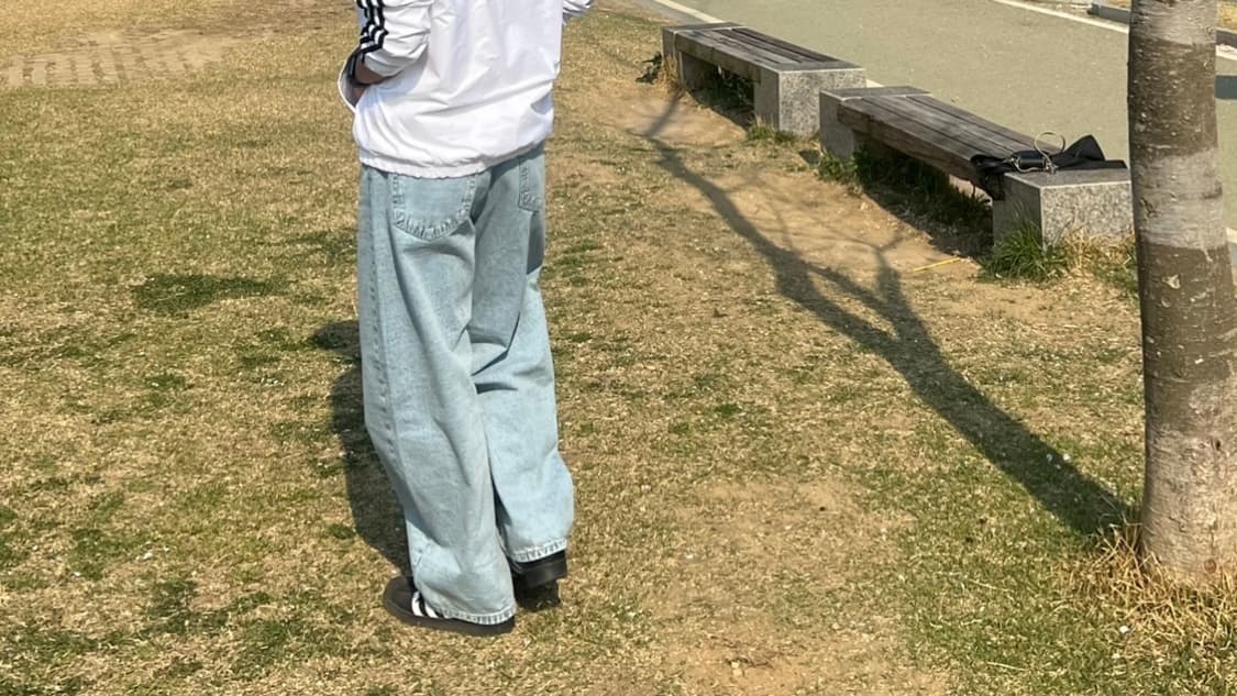 에잇세컨즈 연청 배기 데님 청바지 32 상품이미지3