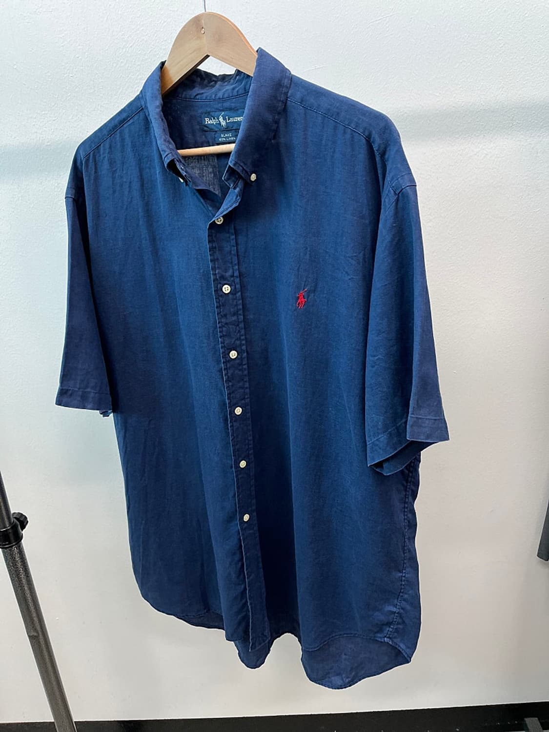 115) 폴로 네이비 린넨셔츠  상품이미지1