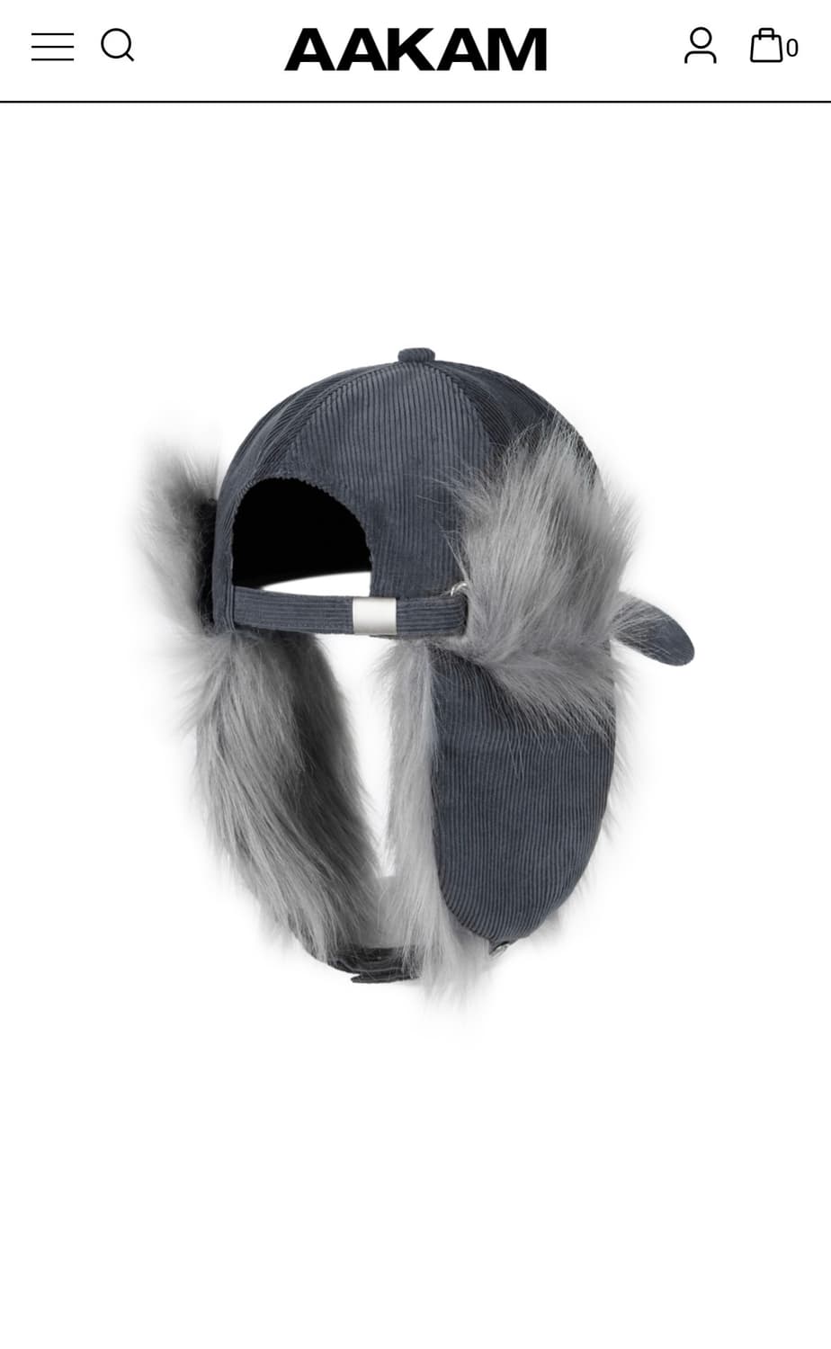 Corduroy Trapper Cap (Gray) 상품이미지3