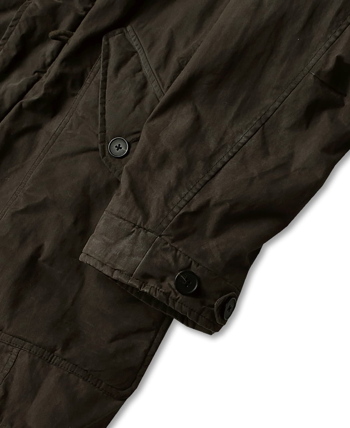 올세인츠 [Allsaints] 바움울레 코튼 피쉬테일 롱 야상 자켓 상품이미지5