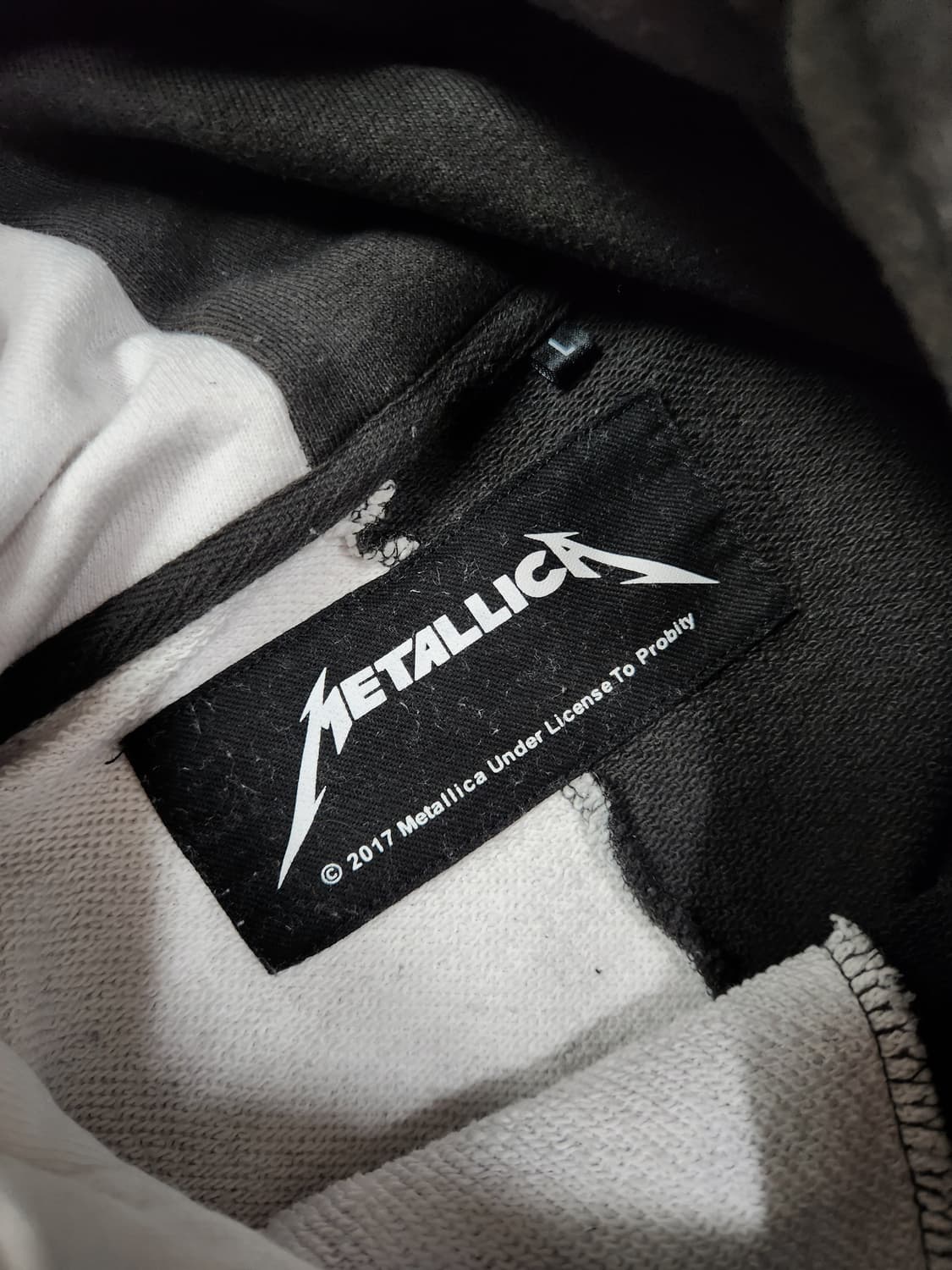 메탈리카 블랙 화이트 프린트 후드 티셔츠 상품이미지5