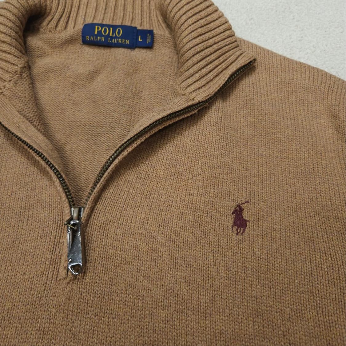 폴로 랄프 로렌 신형 반집업 니트 L 상품이미지3