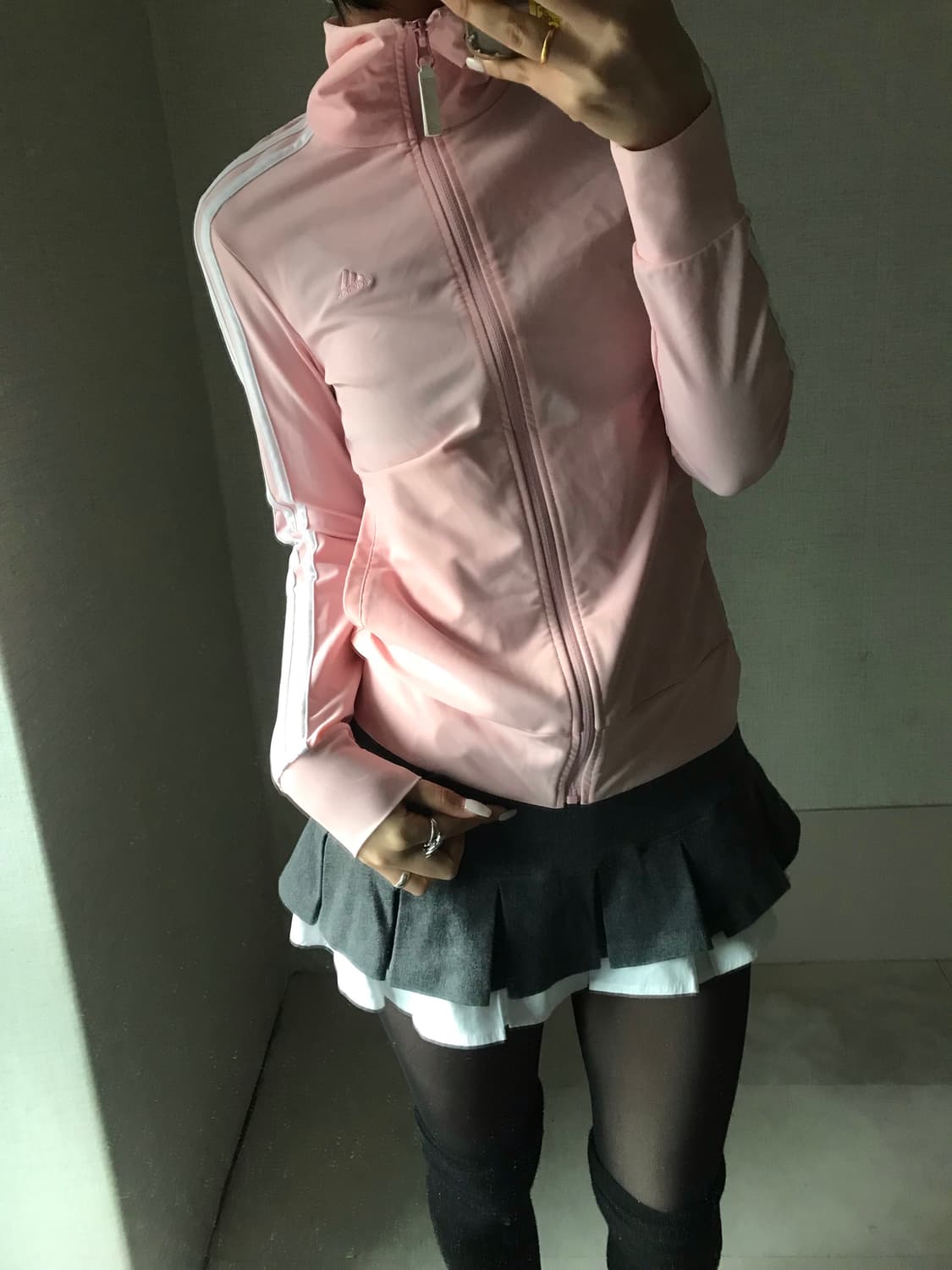 아디다스 연핑크 딱붙핏 져지 상품이미지4