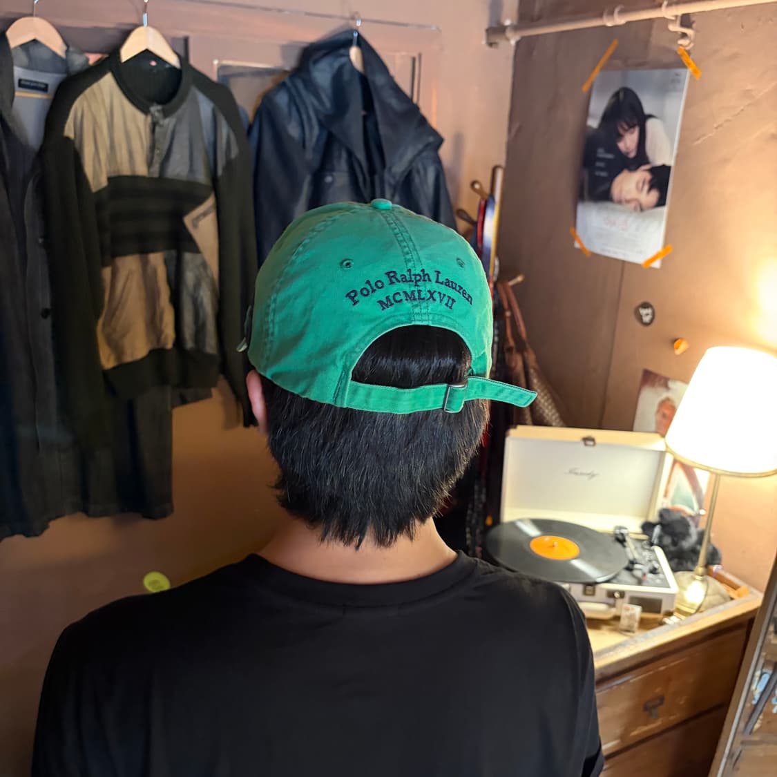 90S POLO RALPH LAUREN 그린 빈티지 볼캡 상품이미지3