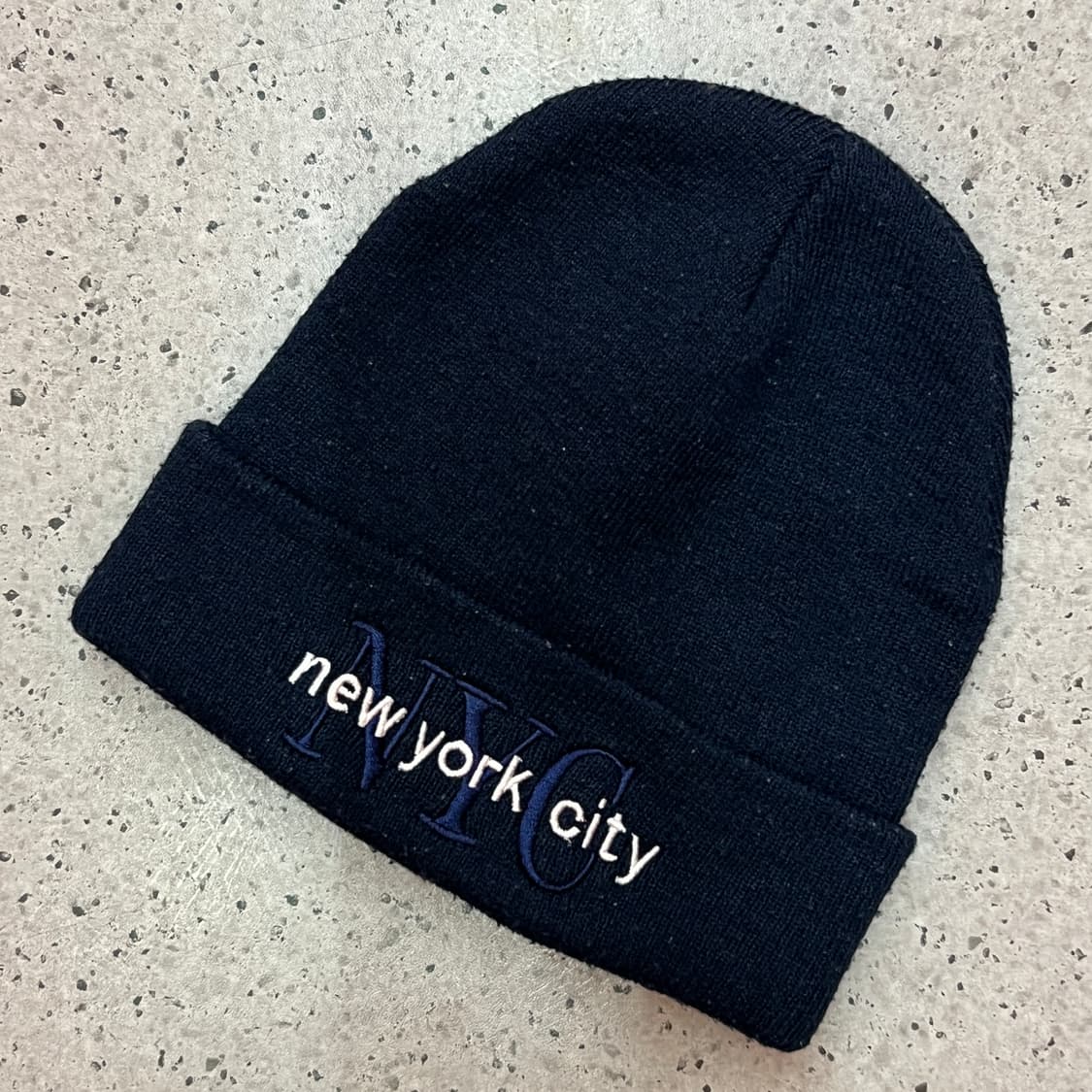 빈티지 00s NYC 자수 비니 상품이미지1