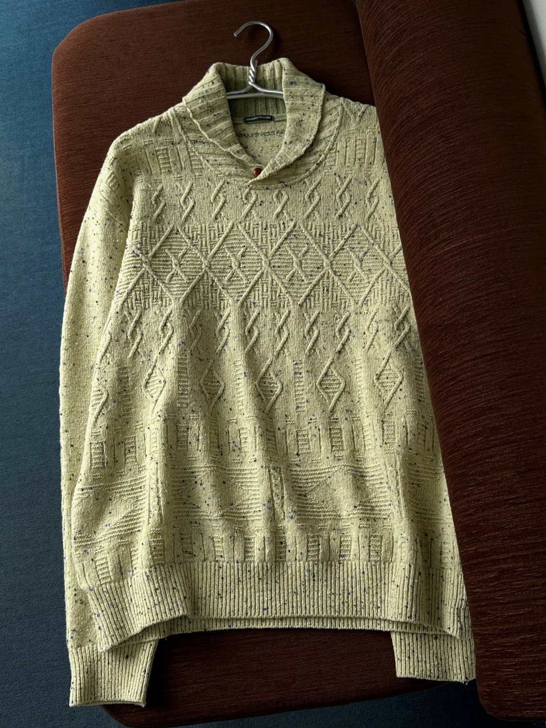 Middle gauge design pattern shawl collar 상품이미지3