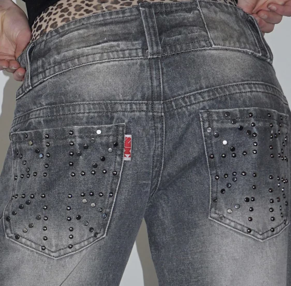 스컬프터 유니온 잭 엔지니어드 데님 워시드 그레이 상품이미지3