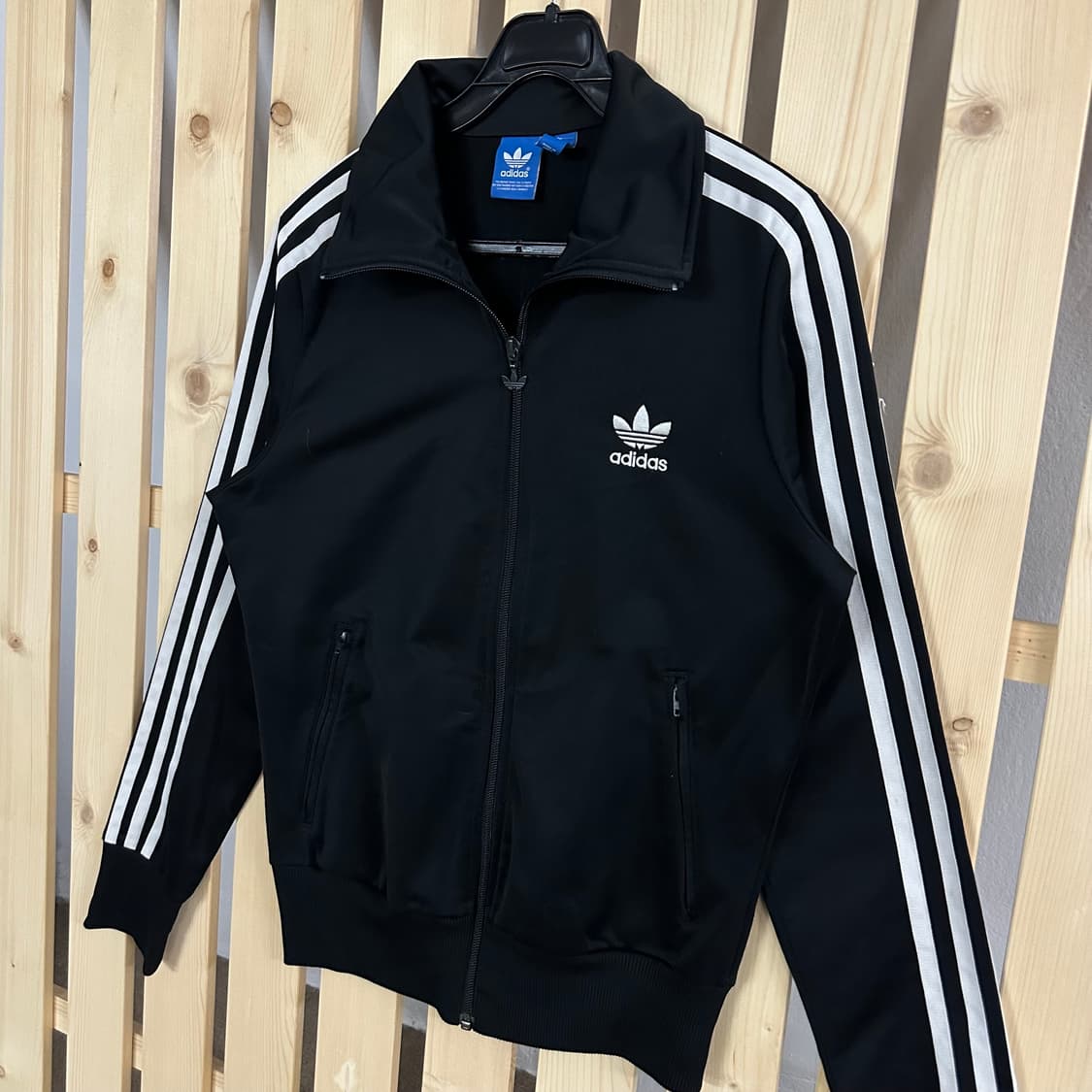 (M) 아디다스 블랙 파이어버드 빅로고 져지 트랙탑 상품이미지3