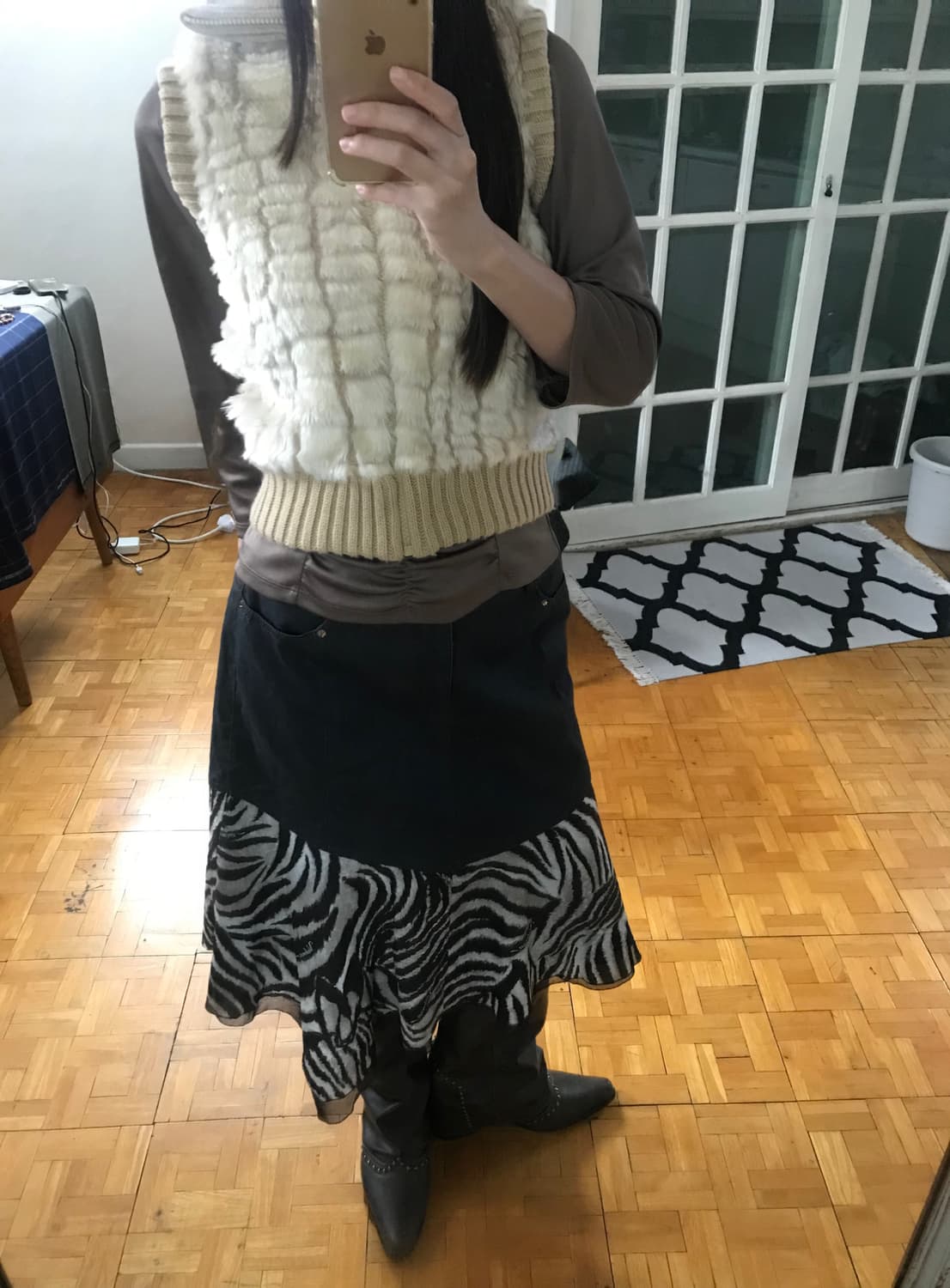 vintage zebra pattern skirt (29inch) 상품이미지8