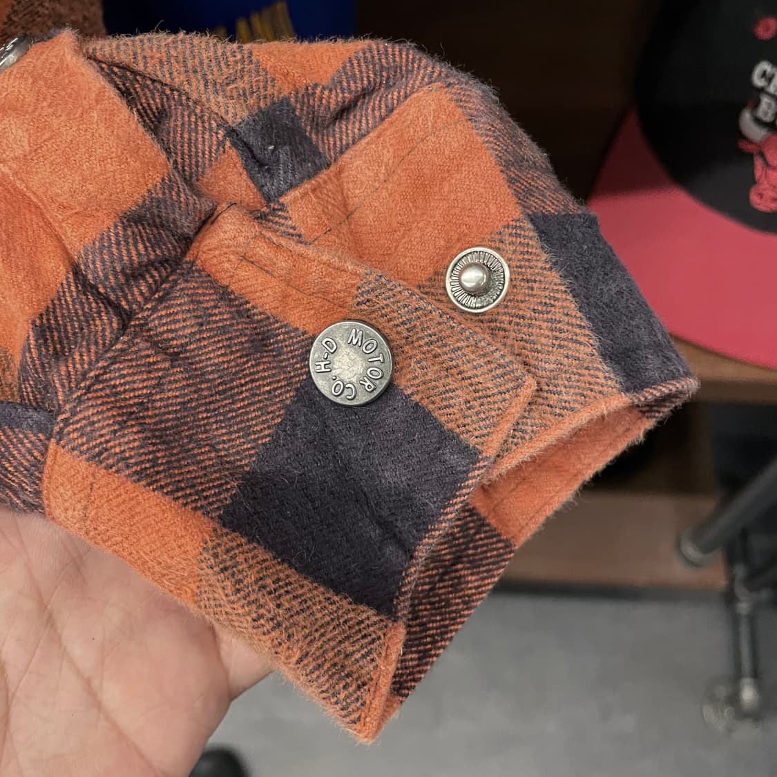 할리데이비슨 멀티 체크 리벳 버튼 플란넬 셔츠 상품이미지6