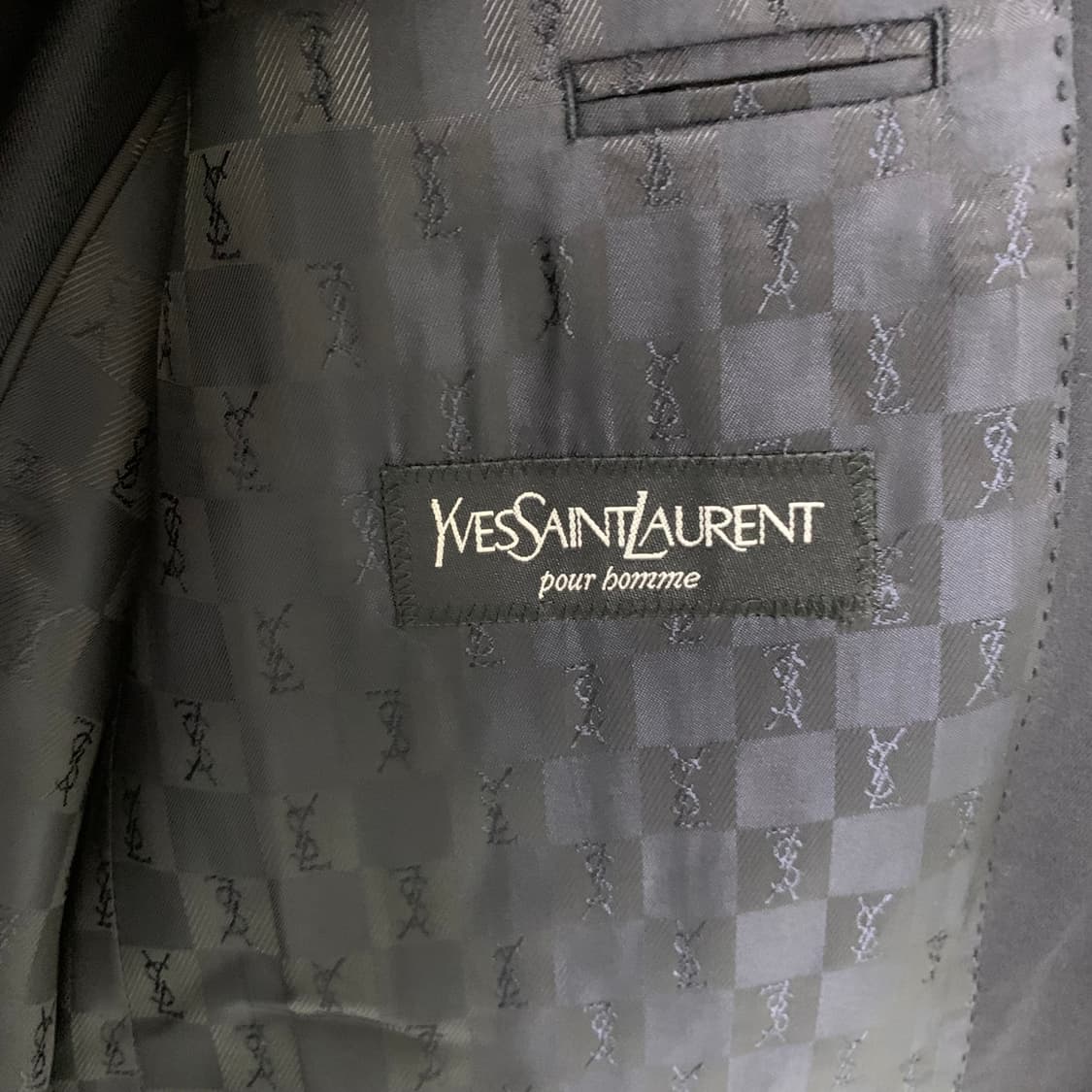 YSL 생로랑 입생로랑 뿌르옴므 다크 네이비 정장 블레이저 자켓 L 상품이미지8