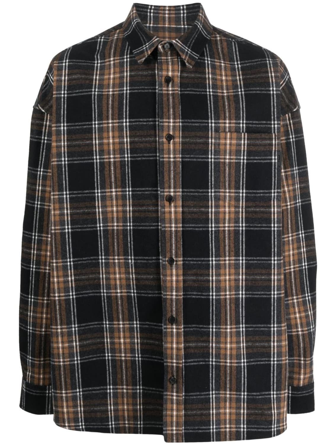 준지 23fw 루미 브라운 체크 셔츠 44 상품이미지4