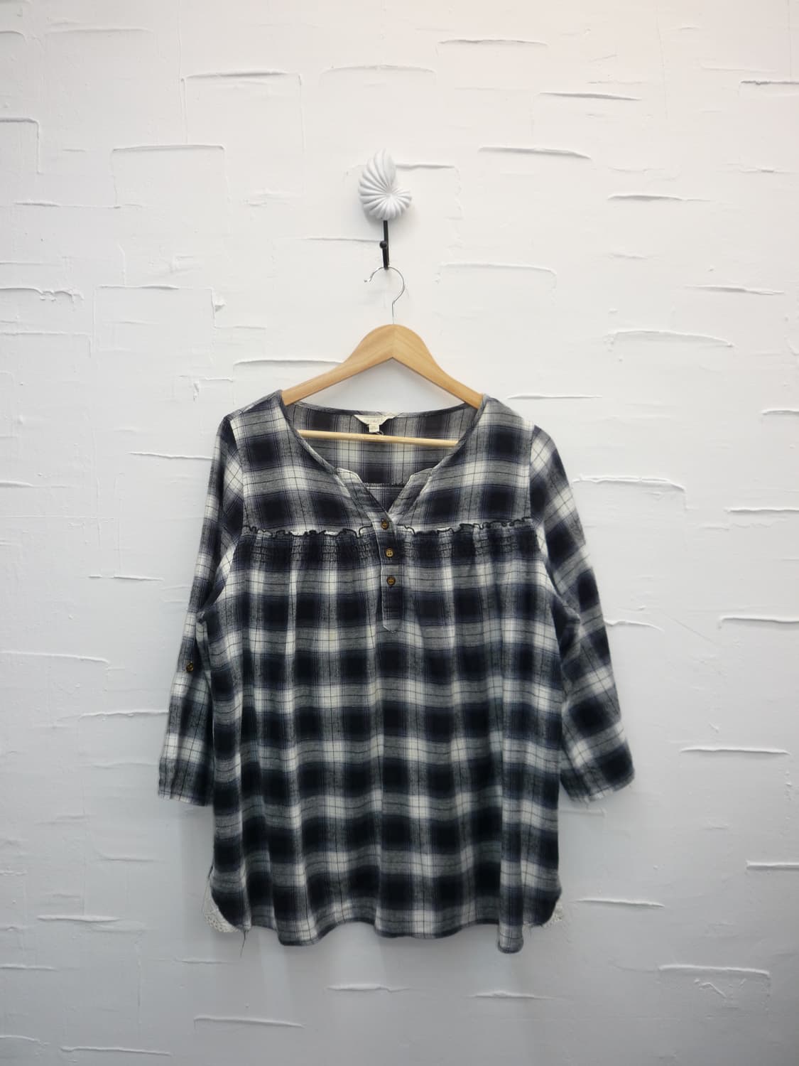 Vintage check blouse 상품이미지3