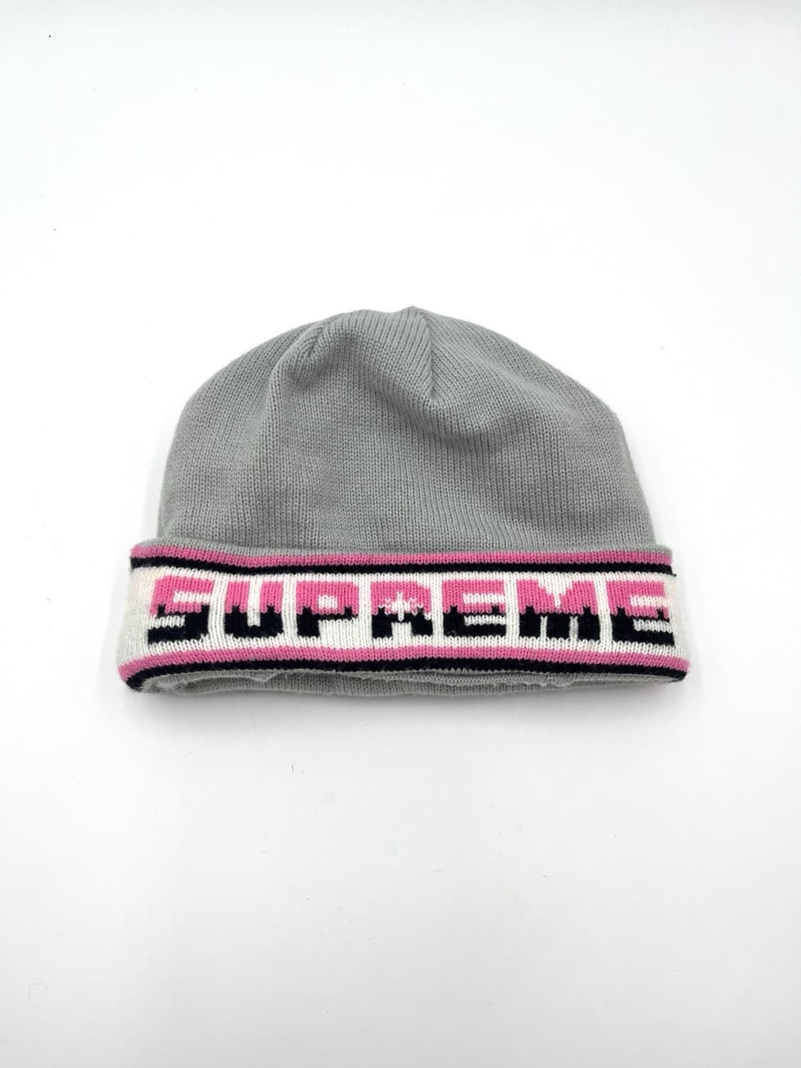 20FW 슈프림 더블 로고 페이스마스크 비니 그레이 핑크 상품이미지5