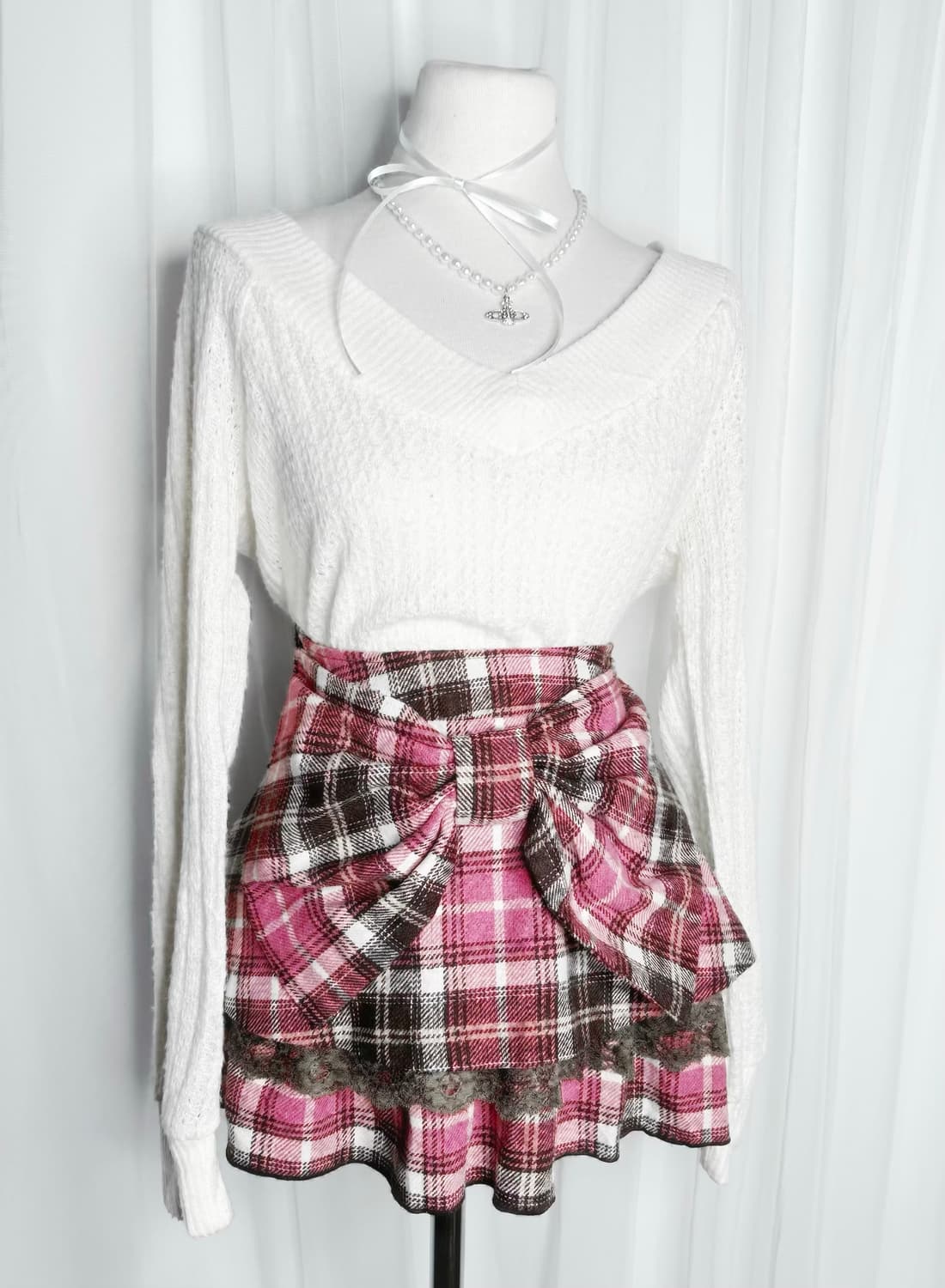 리즈리사 큐롯 리본 스커트 상품이미지2