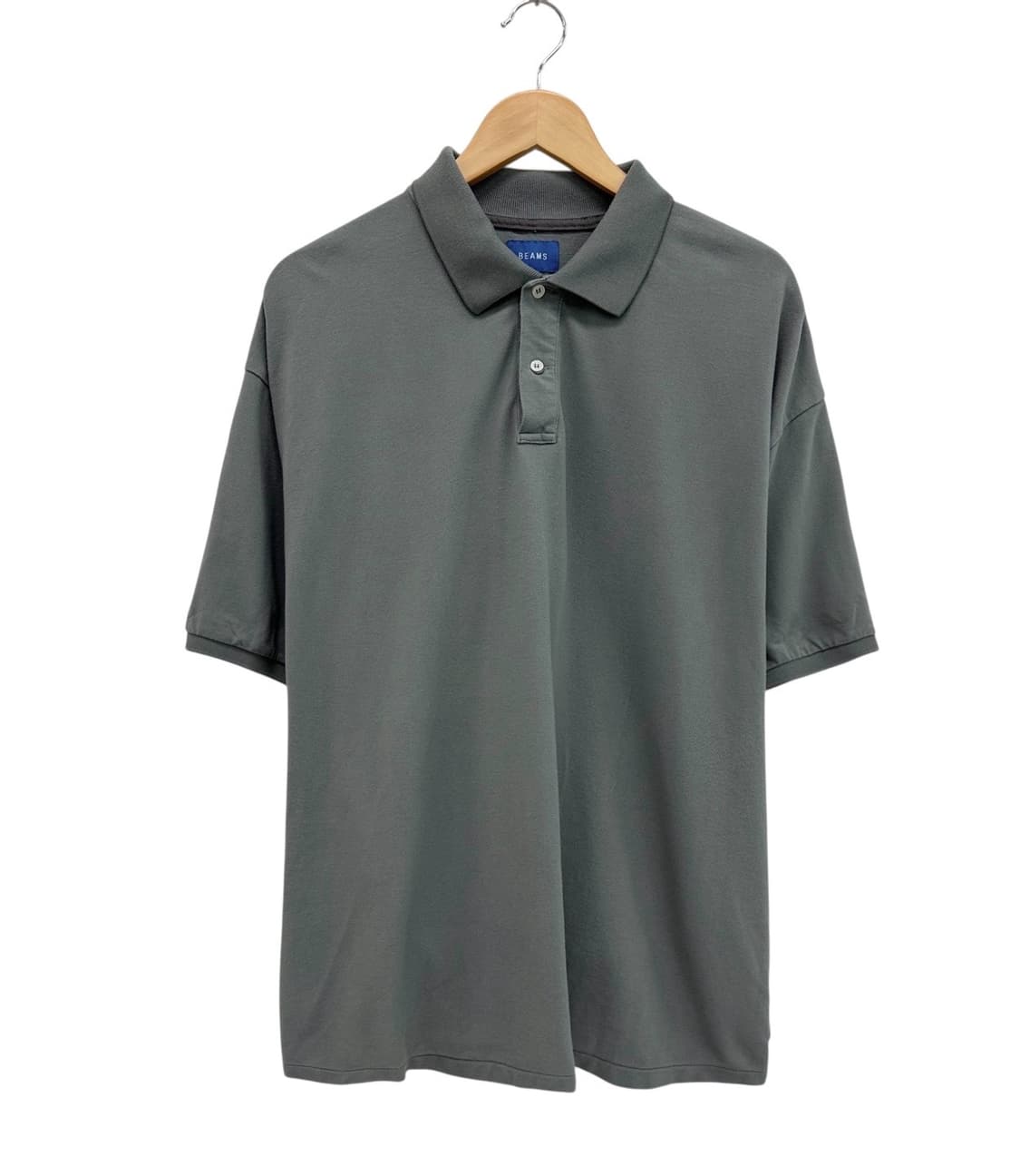 빔즈 루즈핏 반팔 피케티 카키그레이 (XL~2XL)  상품이미지1