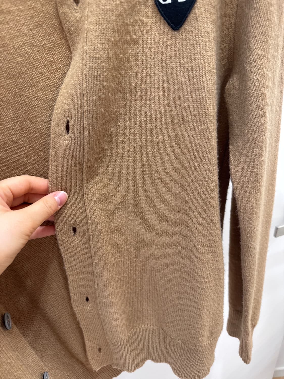 꼼데가르송 베이지 블랙와펜 가디건 상품이미지4