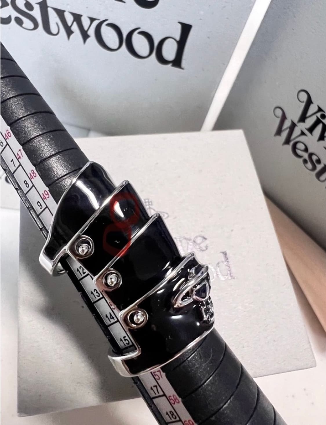 비비안웨스트우드 아카이브 블랙실버 아르테미스 너클링 반지 상품이미지9